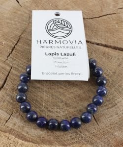 Bracelet Lapis Lazuli AA - Perles 8mm, 1 pièce